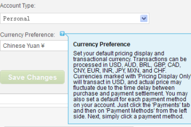 Godaddy货币种类可设置人民币 产品将直接显示人民币价格